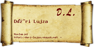 Déri Lujza névjegykártya